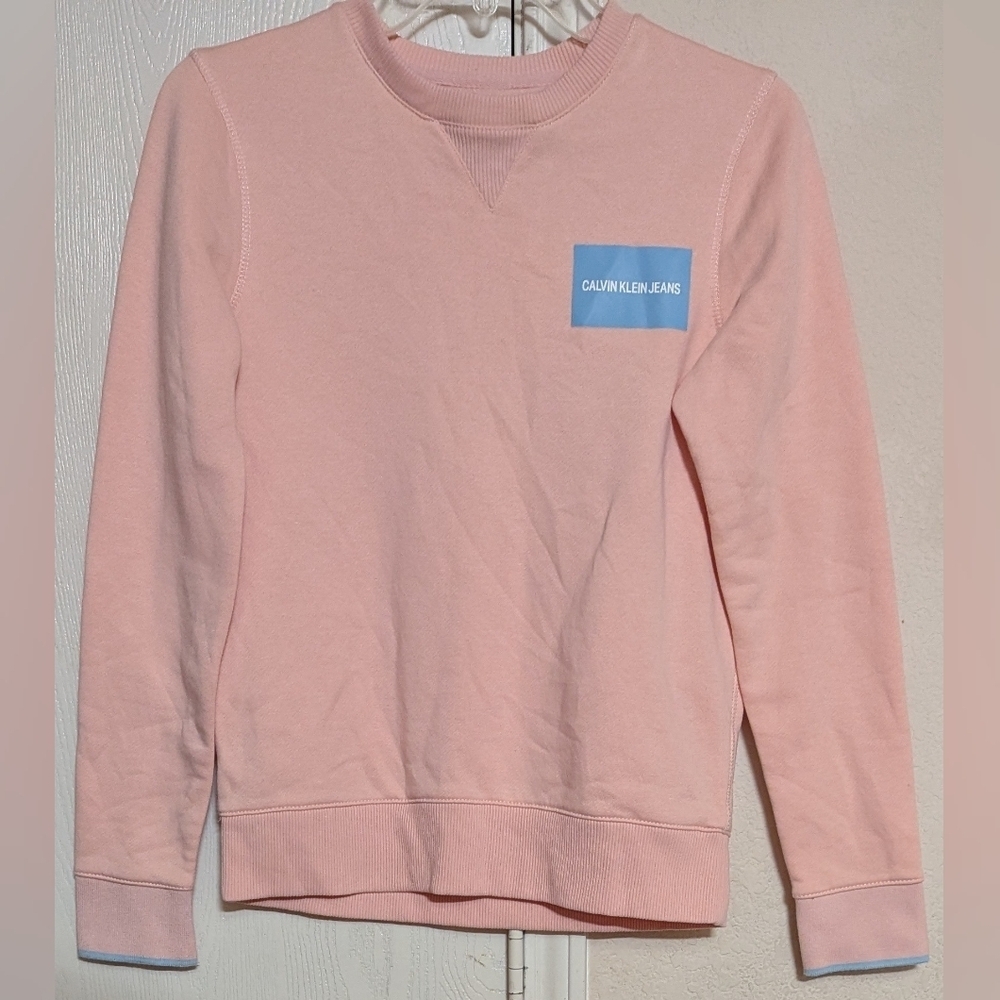 Calvin Klein Jeans Graphic Crewneck Sweatshirt Size XS New MSRP $70